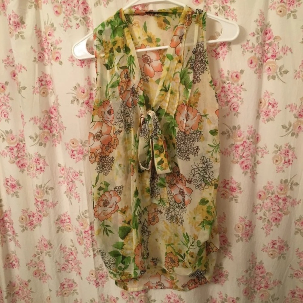 Sheer floral top